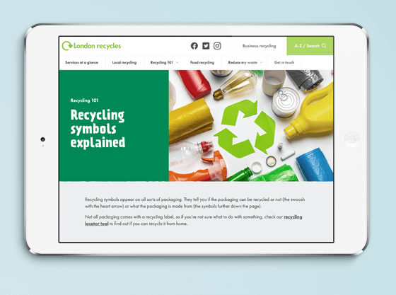 london recycles website